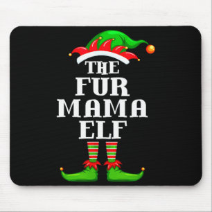 Fur Mama Elf Matching Family Group Christmas Party Mouse Mat