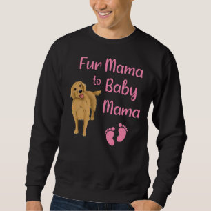 Fur Mama To Baby Mama With A Golden Retriever Illu Sweatshirt