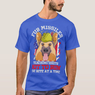 Fur Missiles German Shepherd Police  Military T-Shirt