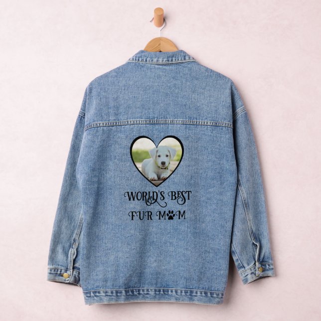 Fur Mum Dog Photo Denim Jacket (Hangar)