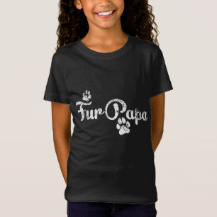Fur Papa Cute Dog Cat Lover Dad Pawprint Gift T-Shirt