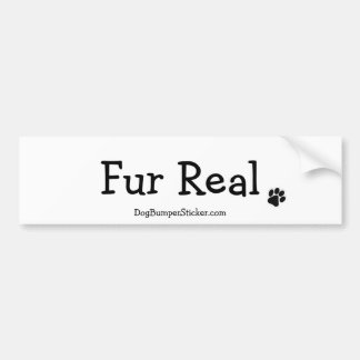 Fur Real Bumper Sticker