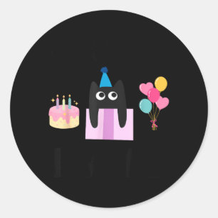 Fur Real Cat Birthday 12 Years Old Cat Lover 12th Classic Round Sticker