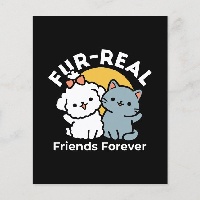 Fur-Real Friends Forever | Cute Cat & Dog Duo (Front)