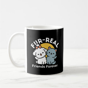 Fur-Real Friends Forever Cute Cat & Dog Duo Coffee Mug