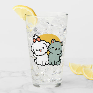 Fur-Real Friends Forever Cute Cat & Dog Duo Glass