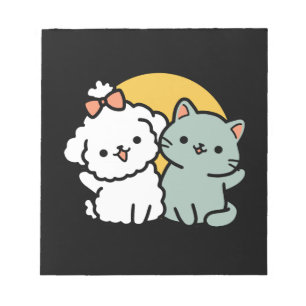 Fur-Real Friends Forever Cute Cat & Dog Duo Notepad