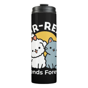 Fur-Real Friends Forever Cute Cat & Dog Duo Thermal Tumbler