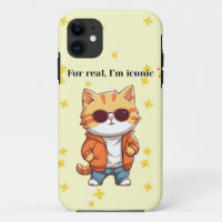 Fur Real, I’m Iconic | Funny Cat iPhone 11 Case