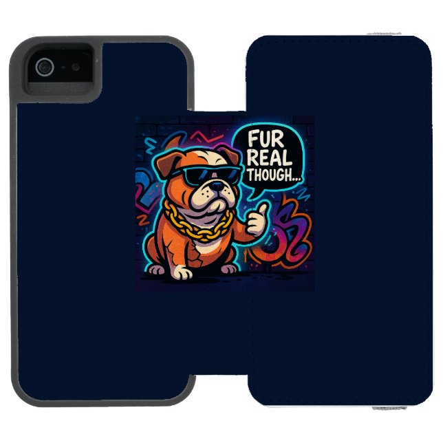 Fur Real Though Incipio iPhone Wallet Case (Folio Open)