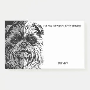 Fur real, you're paws-itively amazing! Dog Name Post-it Notes