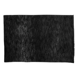 Fur Texture - Black and White #1 Pillowcase