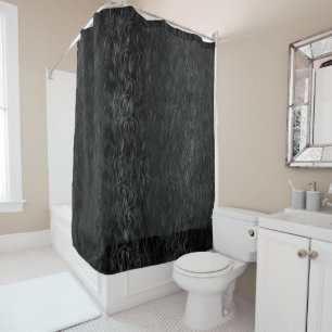 Fur Texture - Black and White #1 Shower Curtain