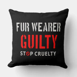 Fur wearer guilty cushion