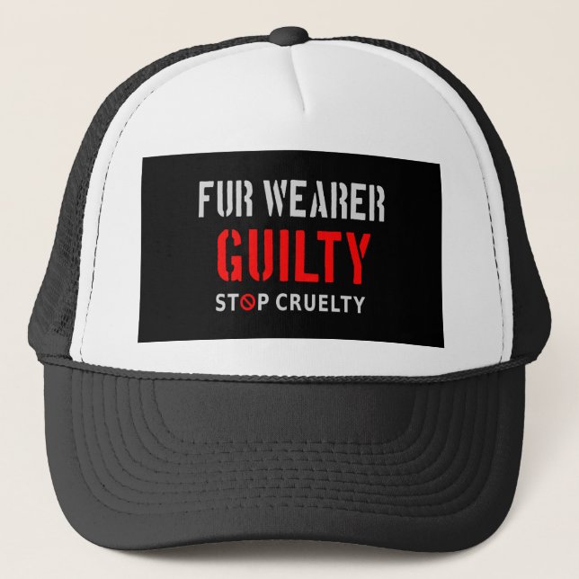 Fur wearer guilty trucker hat (Front)