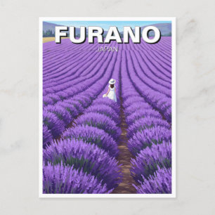 Furano Japan Lavender Fields Travel Postcard