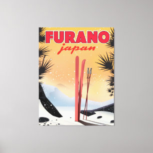Furano Japanese travel poster. Canvas Print