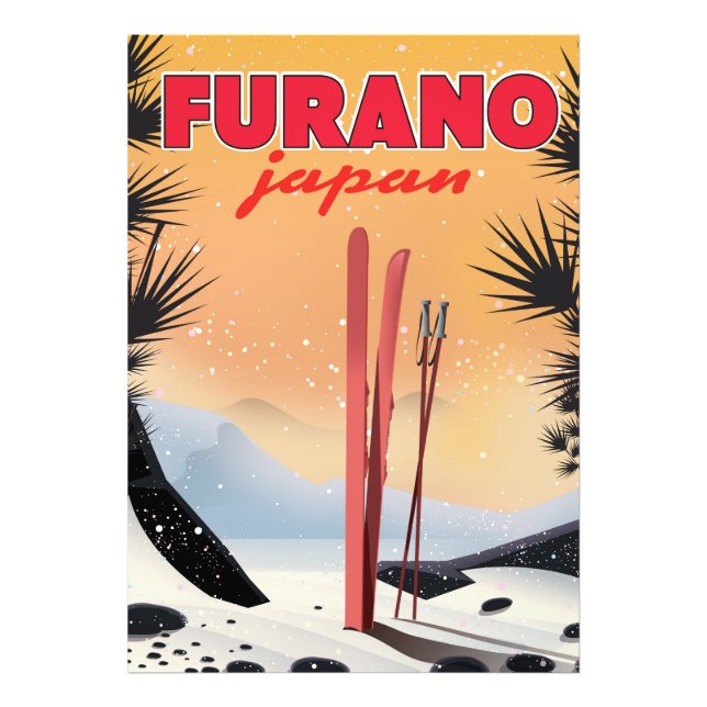 Furano Japanese travel poster. Photo Print (Front)