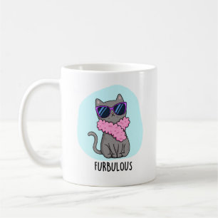 Furbulous Funny Elegant Cat Pun Coffee Mug