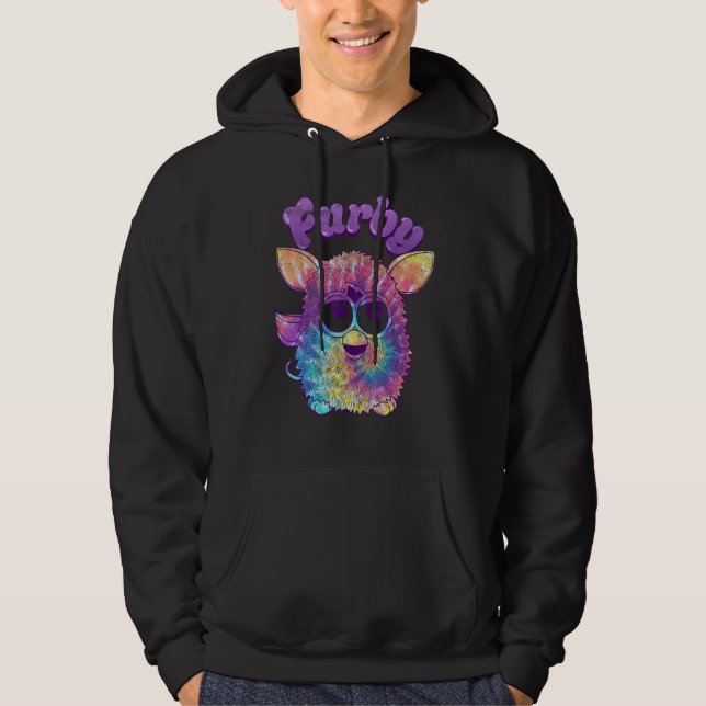 Furby Tie Dye Portrait Hoodie (Front)