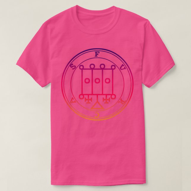 Furcas Sigil Teaches Astrology and Rhetoric Purple T-Shirt (Design Front)