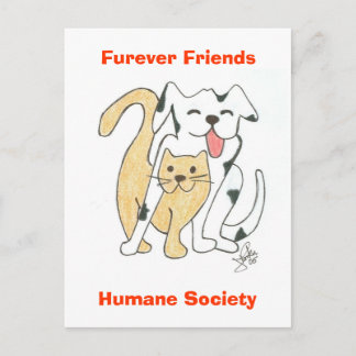 Furever Friends Humane Society postcard