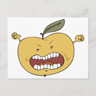 Furious apple postcard