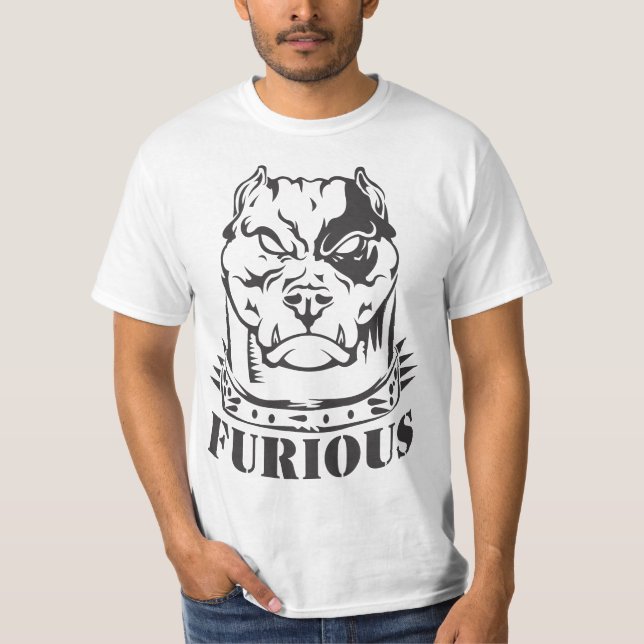 Furious Dog Graphic T-Shirt (Front)