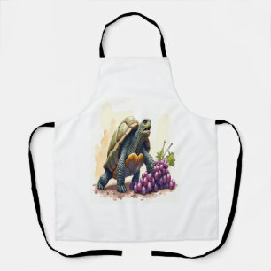 Furious Turtle Stomping Grapes. Apron