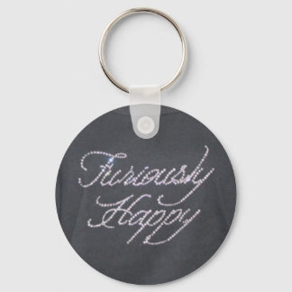 Furiously Happy Keychain