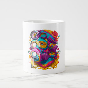 FURISTIC FIGURE WITH GAS MASK. LARGE COFFEE MUG