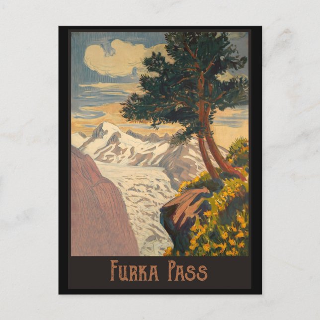 Furka Pass, Swiss Alps Postcard (Front)