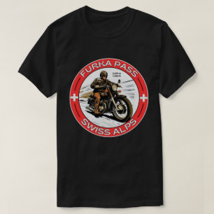 furka pass - swiss mountain pass road trip motobik T-Shirt