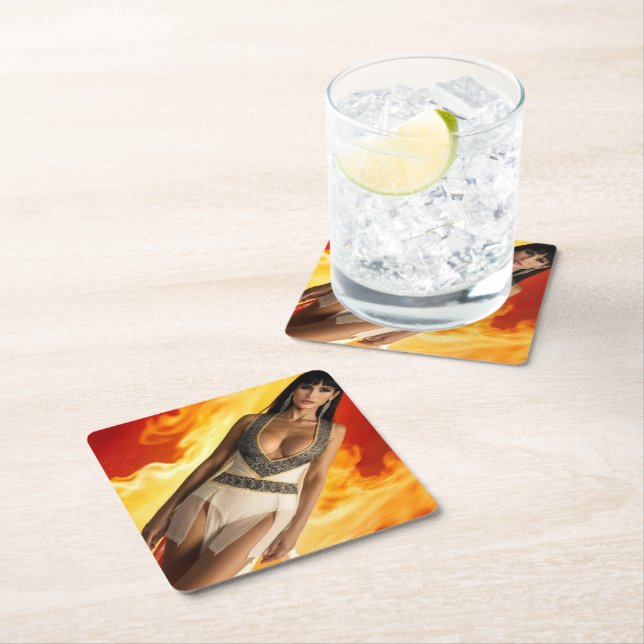 Furnace Goddess paper coaster (Insitu)