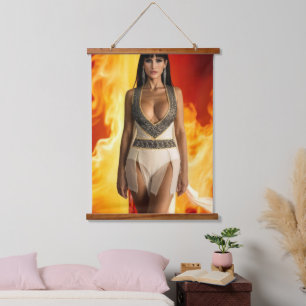 Furnace Goddess wood topped tapestry