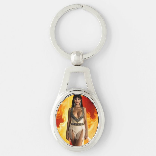 Furnace Godess metal keychain (Front)