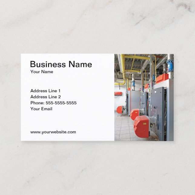 Furnace Repair Company Business Card (Front)