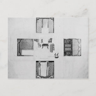 Furnishings for a small drawing room postcard