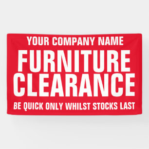 Furniture clearance business signage banner