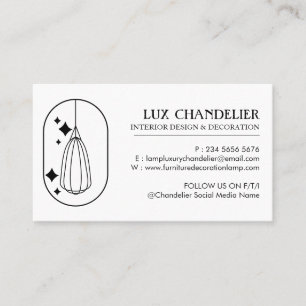 Furniture Decoration Chandelier Business Card