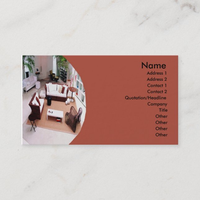 Furniture/Interior Design Business Card (Front)