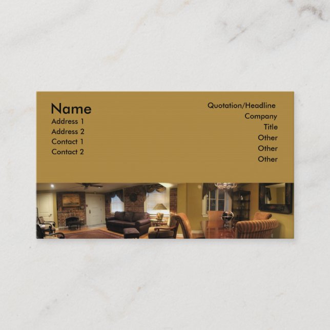 Furniture/Interior Design Business Card (Front)