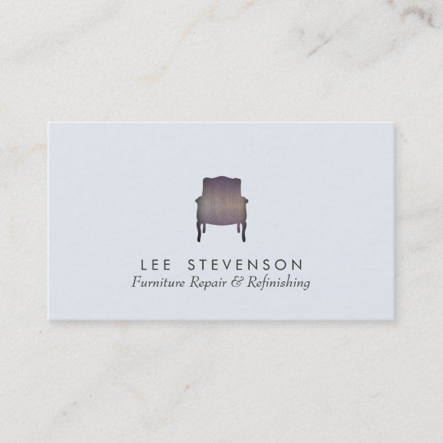 Furniture Repair and Refinishing Business Card (Front)