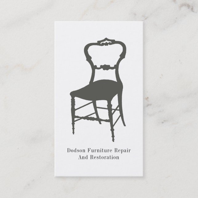 Furniture Repair & Restoration Business Card (Front)