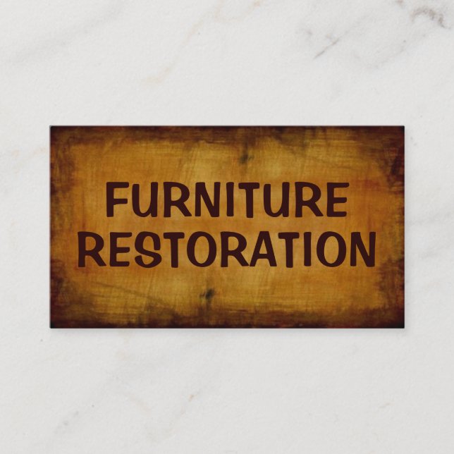 Furniture Restoration Antique Business Card (Front)