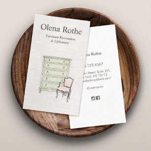 Furniture Restoration Refinisher  Business Card