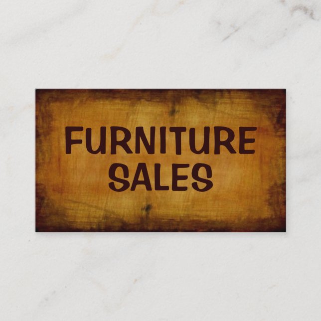 Furniture Sales Antique Business Card (Front)
