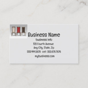 Furniture Sales Repair Upholstery Business Card