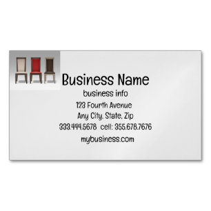 Furniture Sales Repair Upholstery Magnetic Business Card