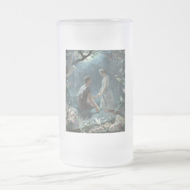 Furries: Shakespeare's A Midsummer Night's Dream Frosted Glass Beer Mug (Center)